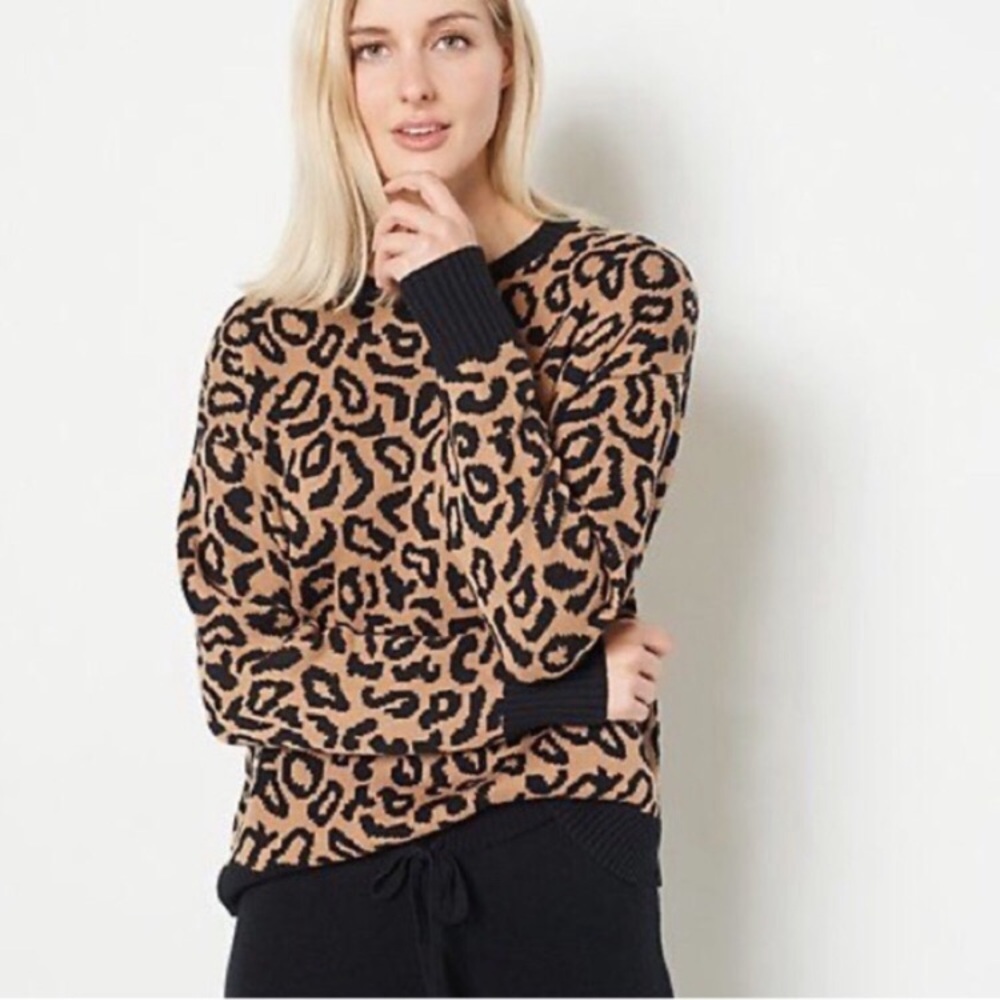 Jason Wu Animal Jacquard Crew Neck Sweater
